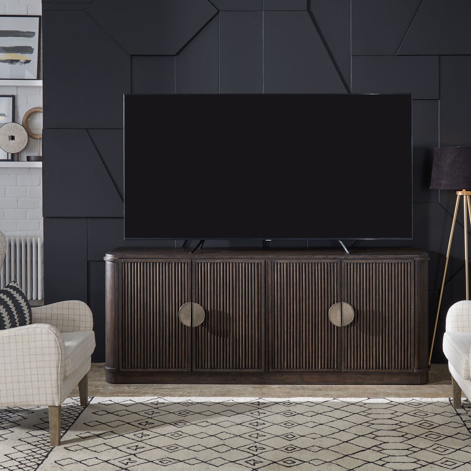 City View - 82" TV Console - Coffee Bean - Hornell Furniture Outlet