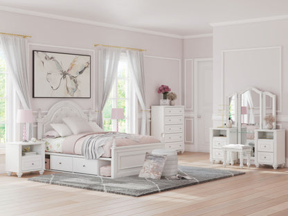 Kozlani - Vanity With Mirror - White - Hornell Furniture Outlet