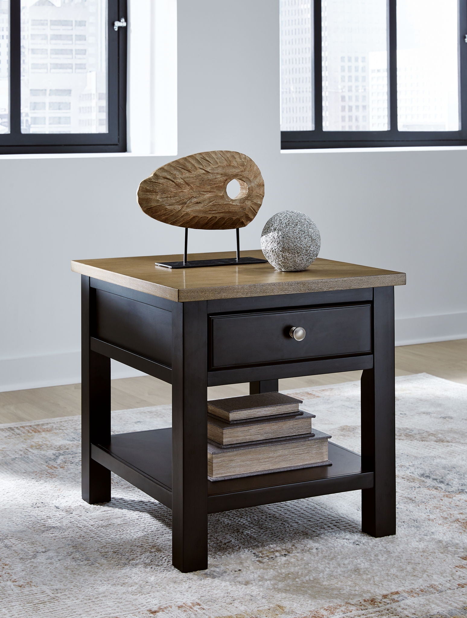 Drazmine - Brown - Rectangular End Table - Hornell Furniture Outlet