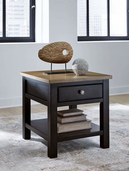 Drazmine - Brown - Rectangular End Table - Hornell Furniture Outlet