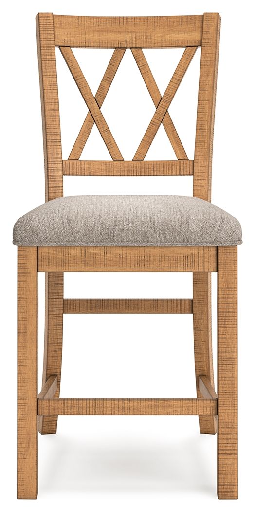 Havonplane - Brown - Upholstered Barstool (Set of 2) - Hornell Furniture Outlet
