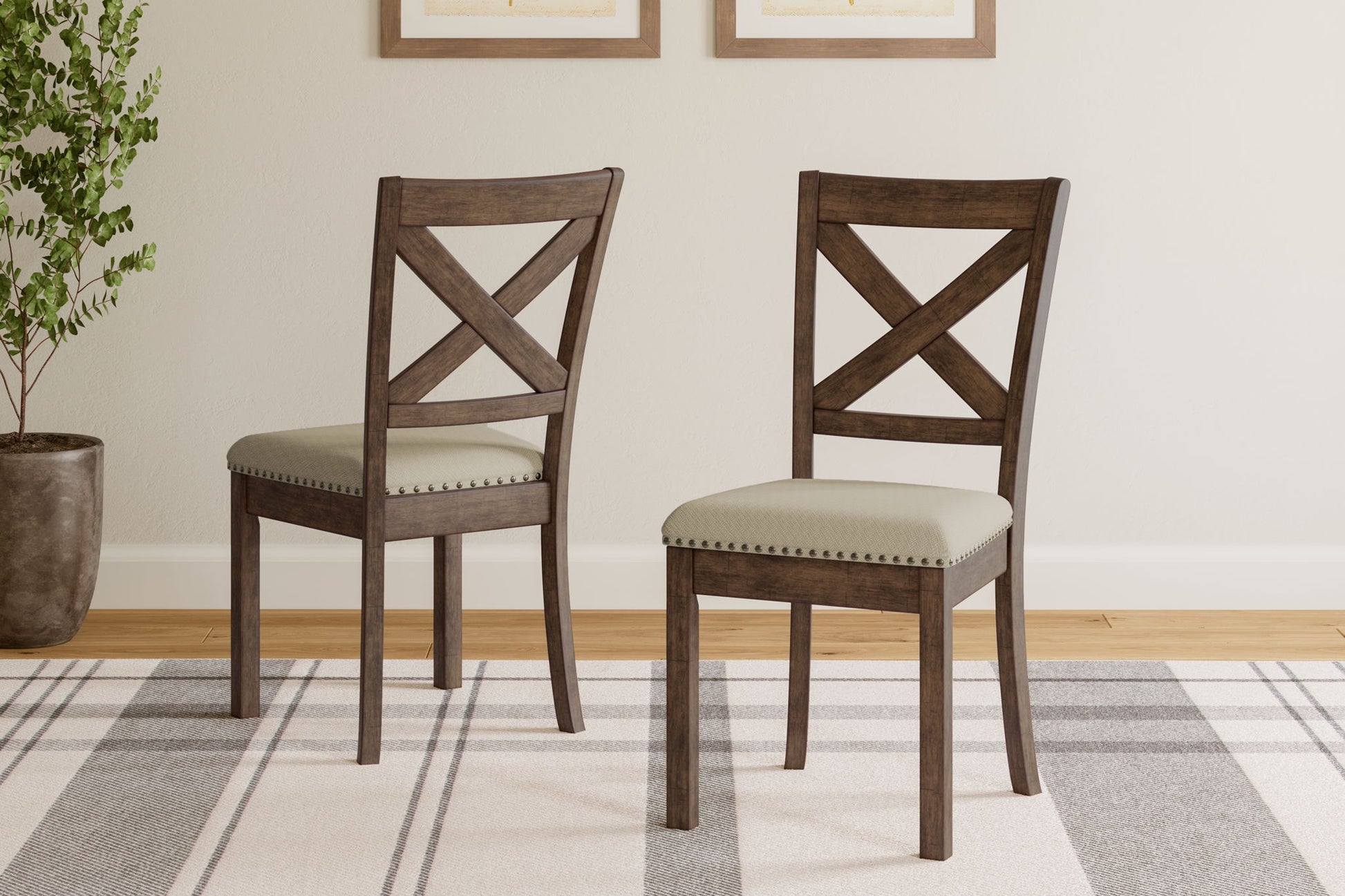 Moriville - Dining UPH Side Chair (Set of 2) - Beige - Hornell Furniture Outlet