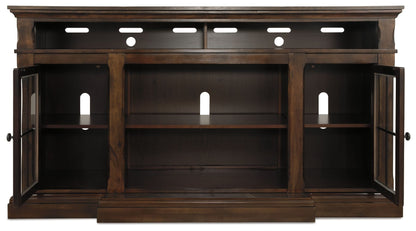 Roddinton - Dark Brown - XL TV Stand w/Fireplace Option - Hornell Furniture Outlet