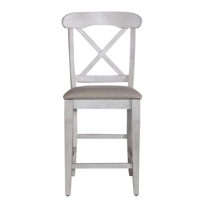 Ocean Isle - Upholstered X Back Counter Chair - Hornell Furniture Outlet