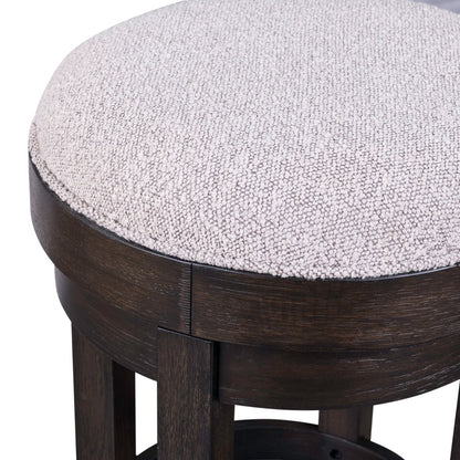 Weston - Upholstered Swivel Console Stool (RTA) - Brown - Hornell Furniture Outlet