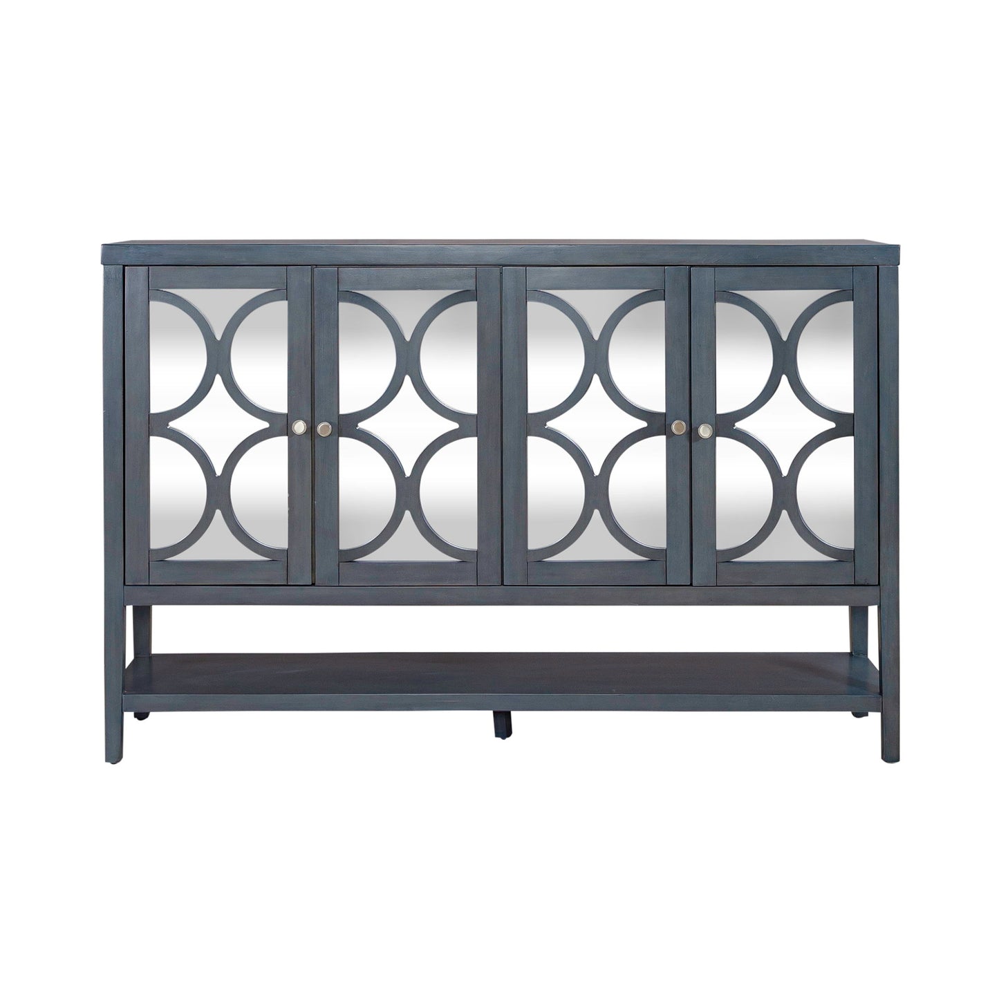 Circle View - Four Door Accent Cabinet - Blue - Hornell Furniture Outlet