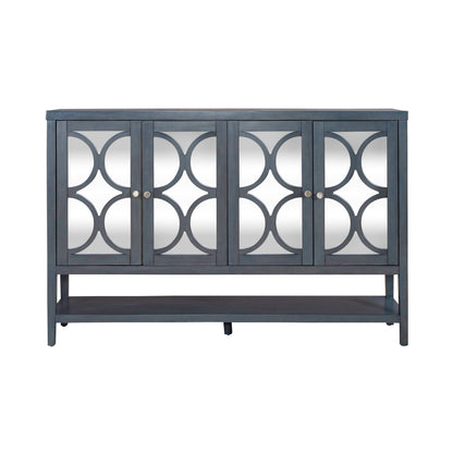 Circle View - Four Door Accent Cabinet - Blue - Hornell Furniture Outlet