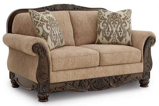 Chelsworth - Golden - Loveseat - Hornell Furniture Outlet
