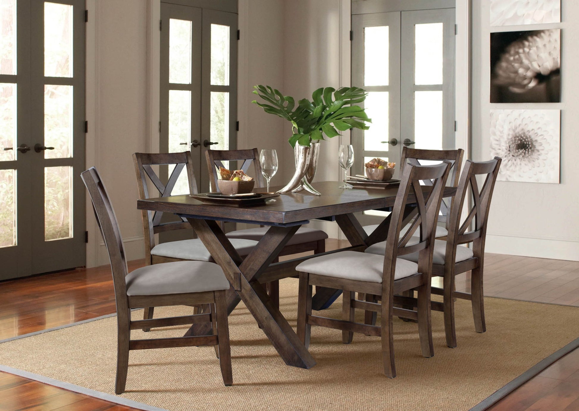 Astoria - Trestle Table - Dark Brown - Hornell Furniture Outlet