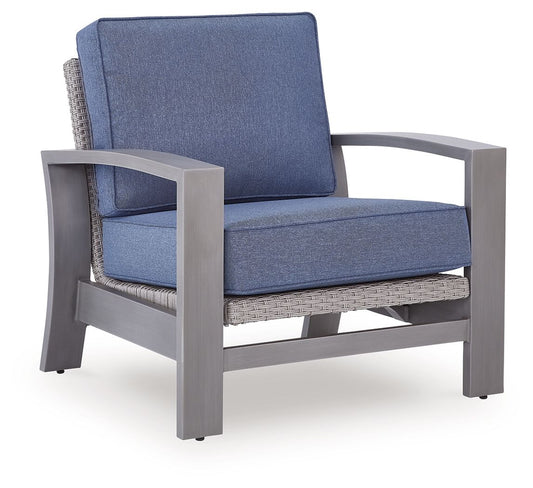 Half Moon Beach - Spring Lounge Chair - Blue / Gray - Hornell Furniture Outlet