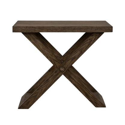 Crossroads - End Table - Dark Brown - Hornell Furniture Outlet