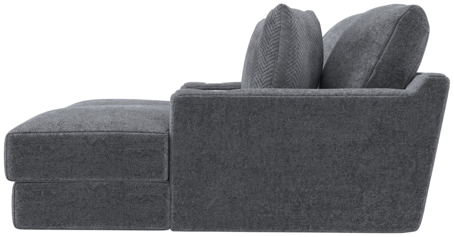 Cozy - 2 Piece Double Wide Chaise With USB Charging Ports - Hornell Furniture Outlet