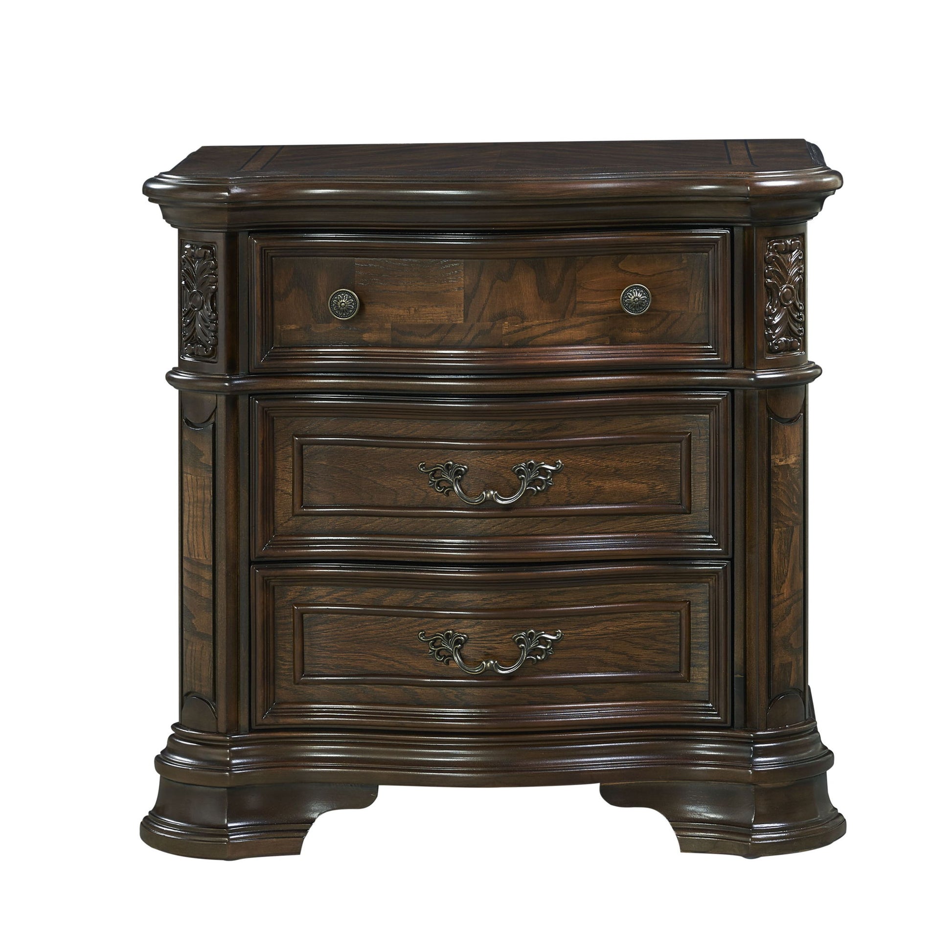 Royale - Nightstand With USB And Power Outlet - Dark Brown - Hornell Furniture Outlet