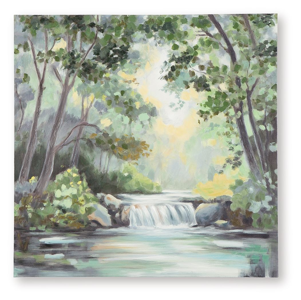 Evermaddick - Green / Gray / White - Wall Art - Hornell Furniture Outlet