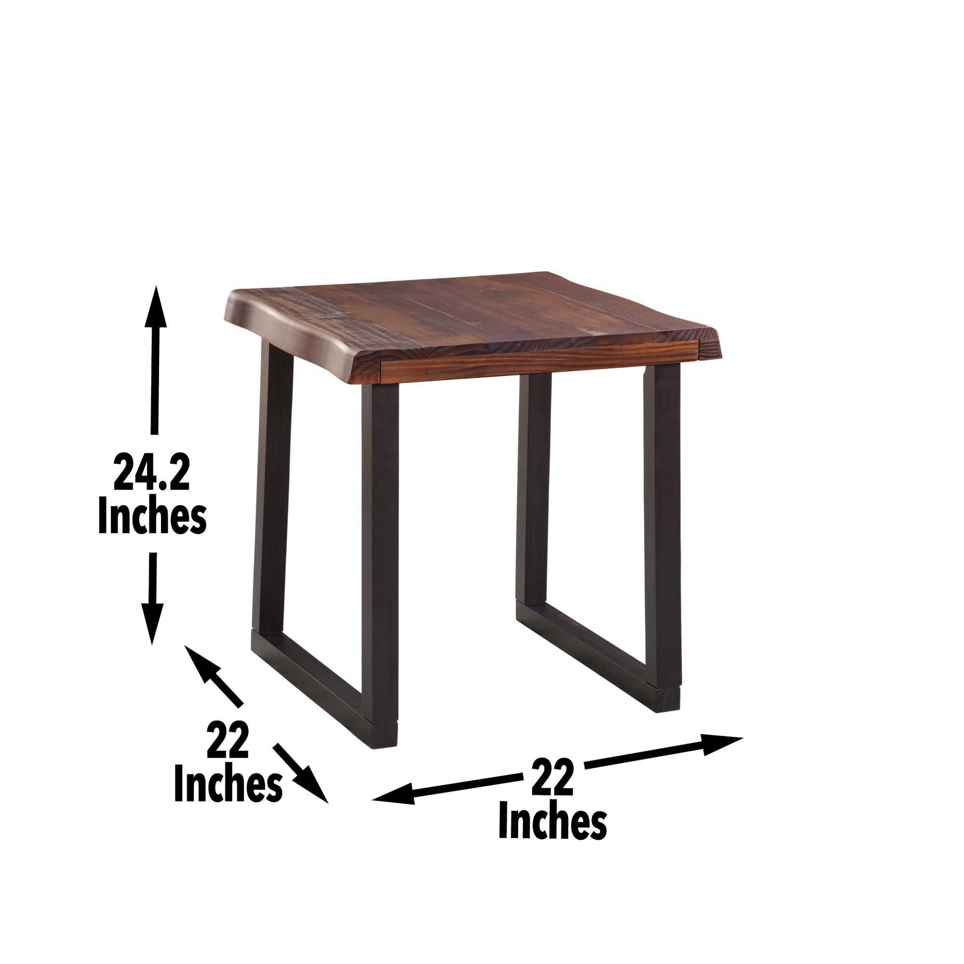 Jennings - Live Edge End Table - Brown - Hornell Furniture Outlet