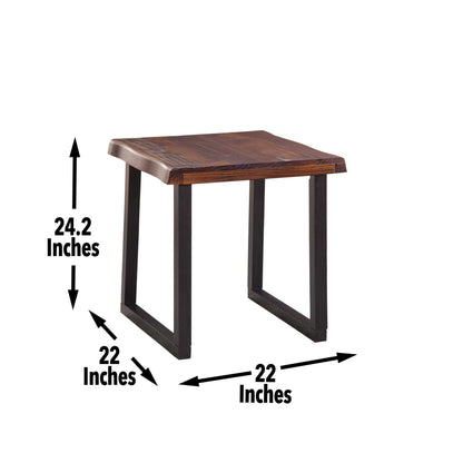 Jennings - Live Edge End Table - Brown - Hornell Furniture Outlet