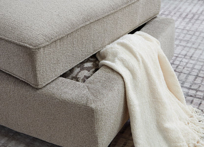 Claireah - Umber - Ottoman With Storage - Hornell Furniture Outlet