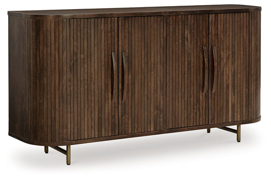 Amickly - Dark Brown - Accent Cabinet - Hornell Furniture Outlet