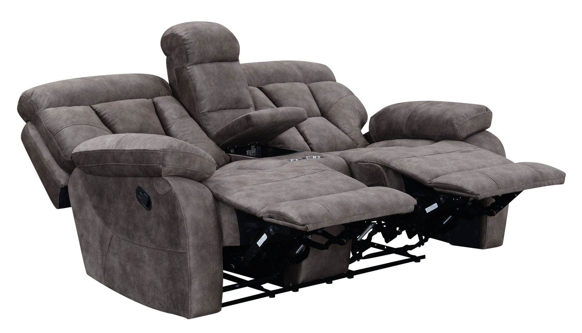 Bogata - Console Loveseat - Dark Gray - Hornell Furniture Outlet