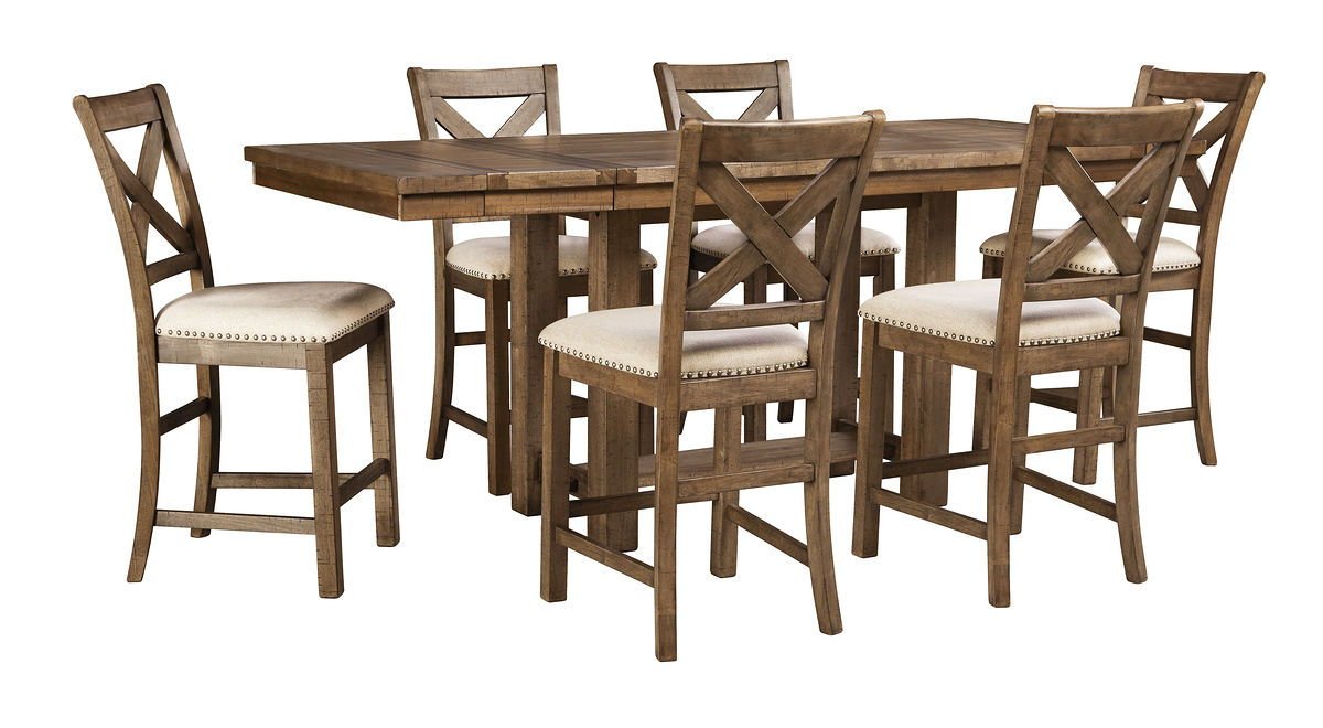 Moriville - Rectangular Dining Table Set - Counter Height - Hornell Furniture Outlet