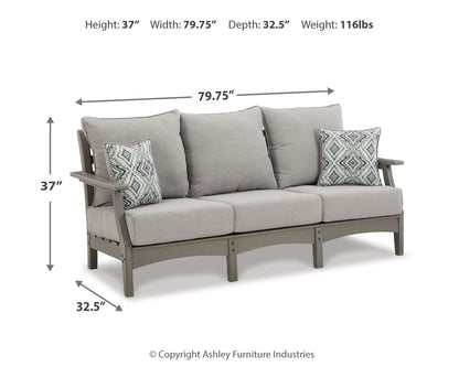 Visola - Sofa with Cushion - Gray - Hornell Furniture Outlet