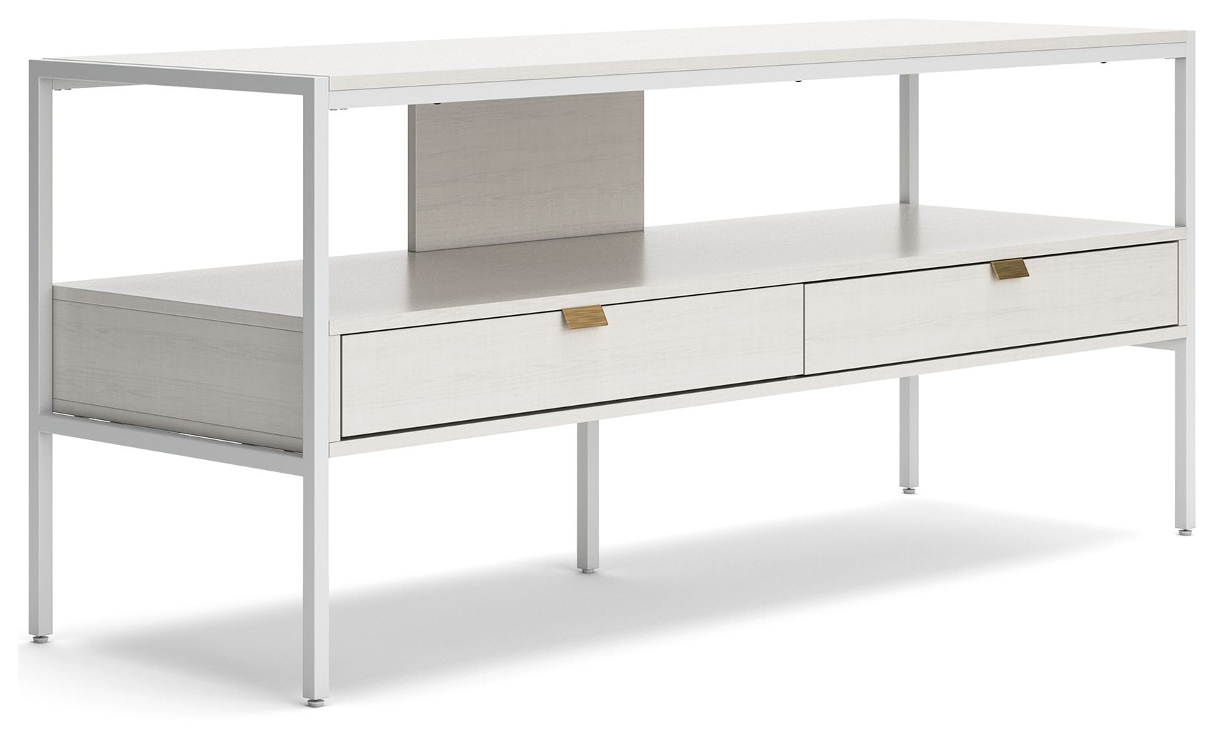 Deznee - White - Large TV Stand - Hornell Furniture Outlet