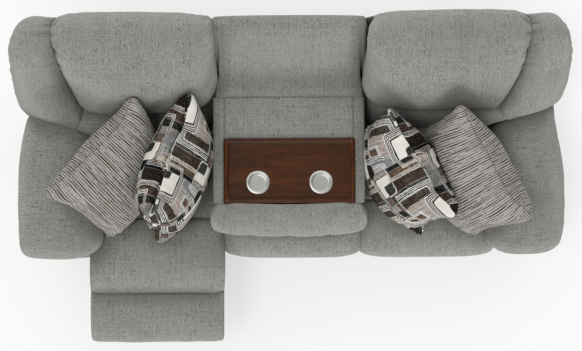 Trifecta - Sofa With 3 Recliners and Drop Down Table - Hornell Furniture Outlet