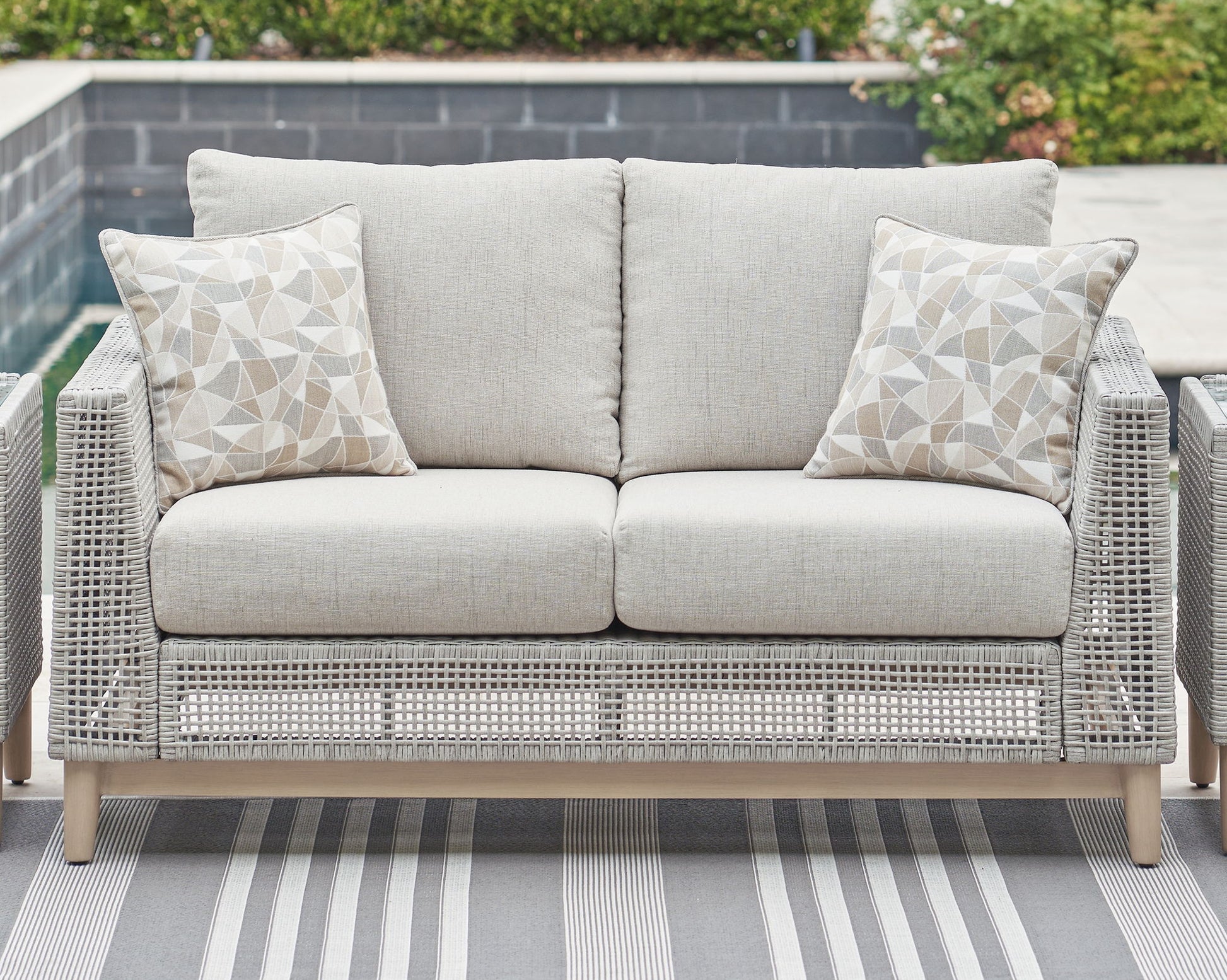 Seton Creek - Gray - Loveseat With Cushion - Hornell Furniture Outlet