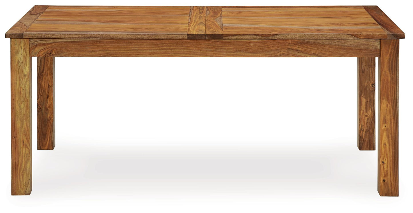 Dressonni - Brown - Rectangular Dining Room Butterfly Extension Table - Hornell Furniture Outlet