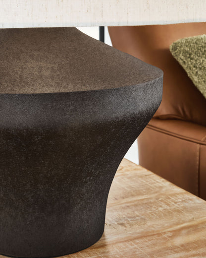 Dolanham - Metal Table Lamp - Distressed Brown - Hornell Furniture Outlet