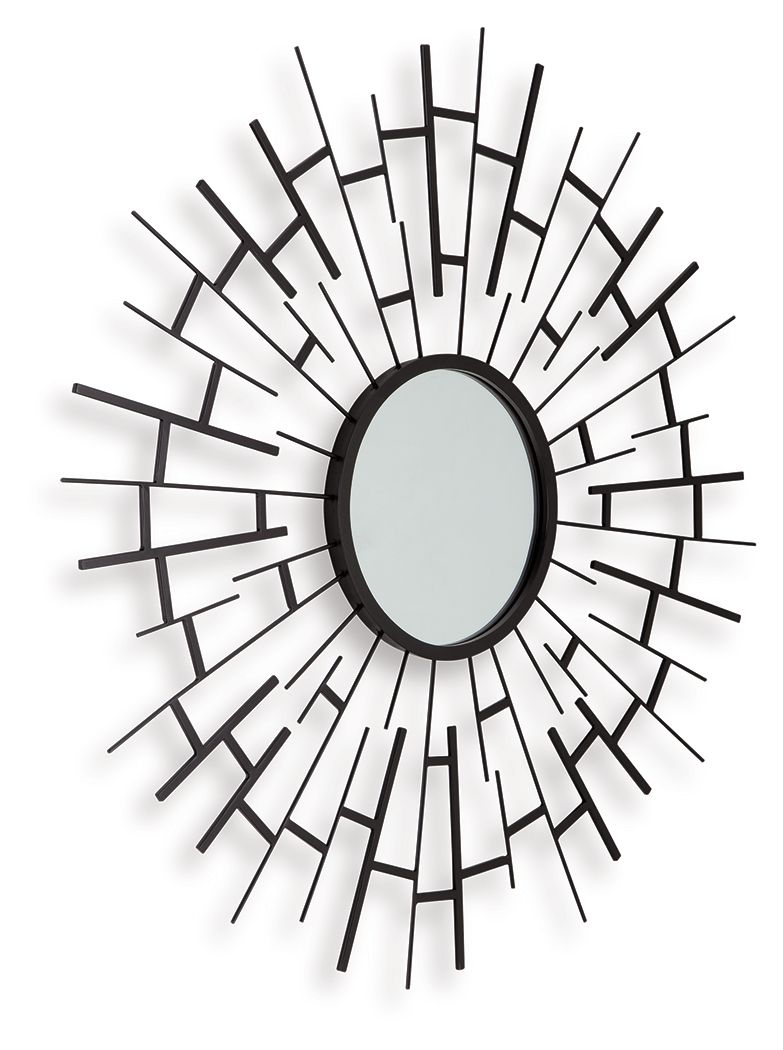 Garrenworth - Black - Accent Mirror - Hornell Furniture Outlet