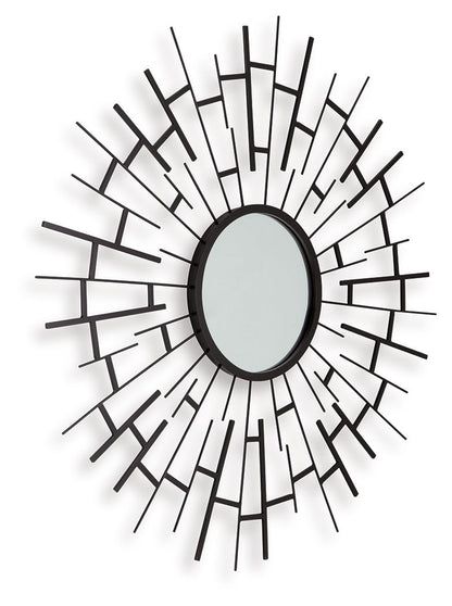 Garrenworth - Black - Accent Mirror - Hornell Furniture Outlet
