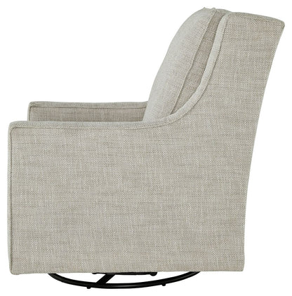 Kambria - Fog - Swivel Glider Accent Chair - Hornell Furniture Outlet