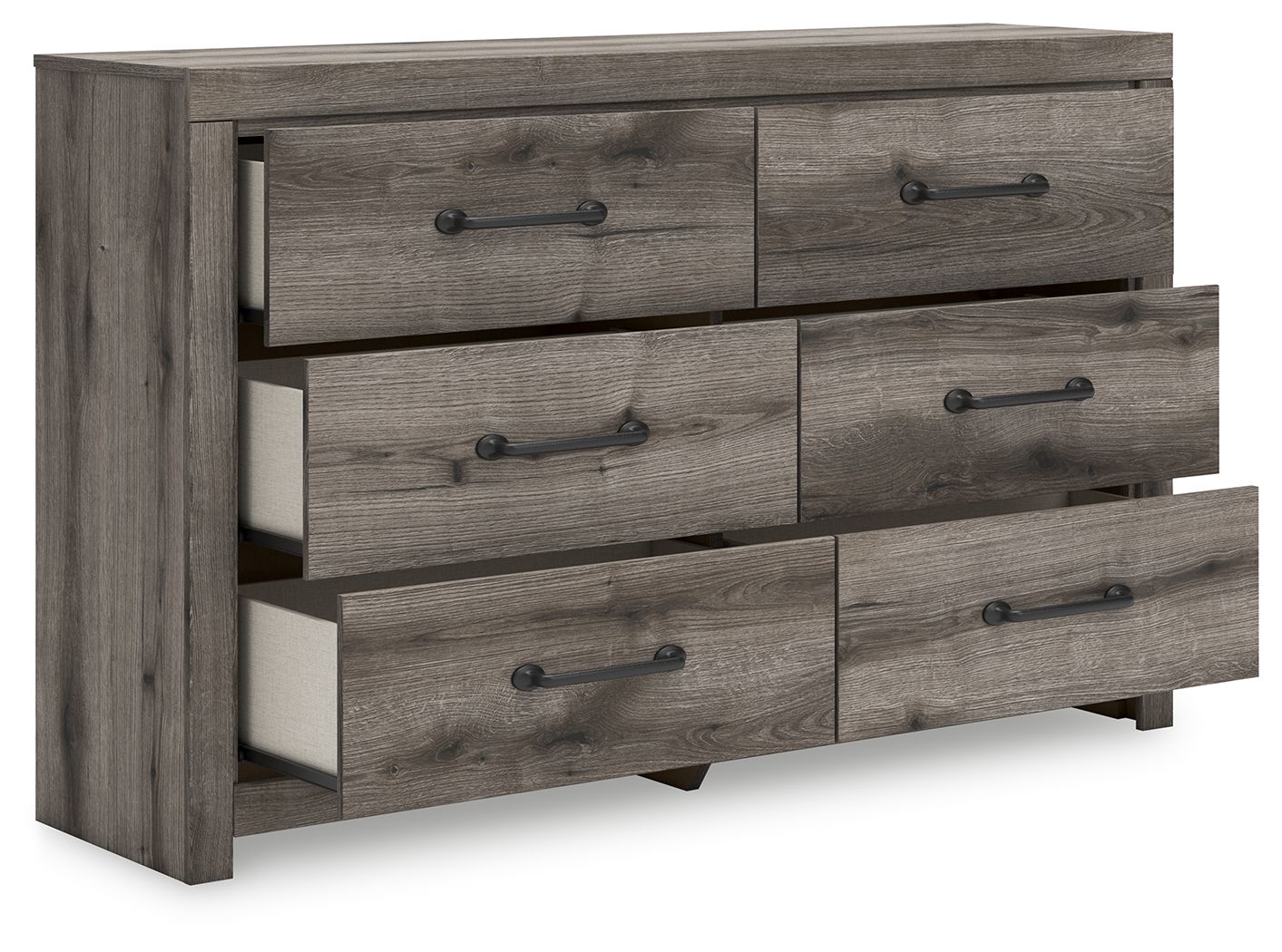 Graystorm - Brown Gray - Six Drawer Dresser - Hornell Furniture Outlet