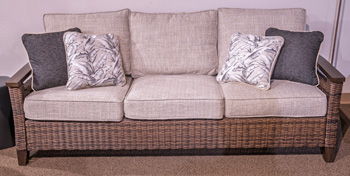 Monterey Point - Dark Brown - Sofa With Cushion - Hornell Furniture Outlet