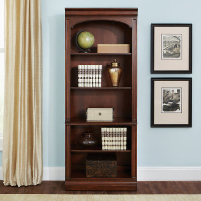 Brayton Manor - Jr Executive Open Bookcase - Dark Brown - Hornell Furniture Outlet