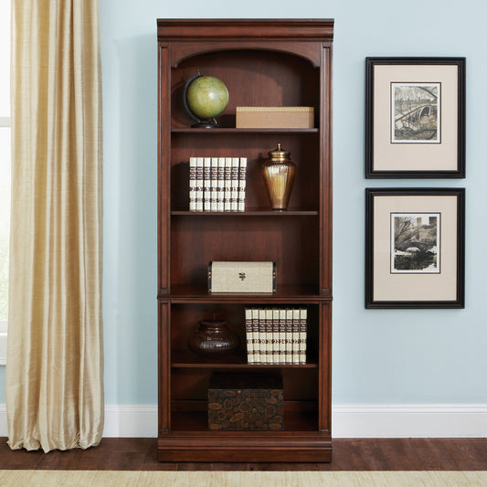 Brayton Manor - Jr Executive Open Bookcase - Dark Brown - Hornell Furniture Outlet
