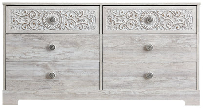 Paxberry - Whitewash - Six Drawer Dresser - Weatherworn - Hornell Furniture Outlet
