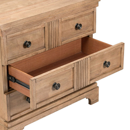 Haven Hills - Bedside Chest With Charging Station - Camel Beige - Hornell Furniture Outlet
