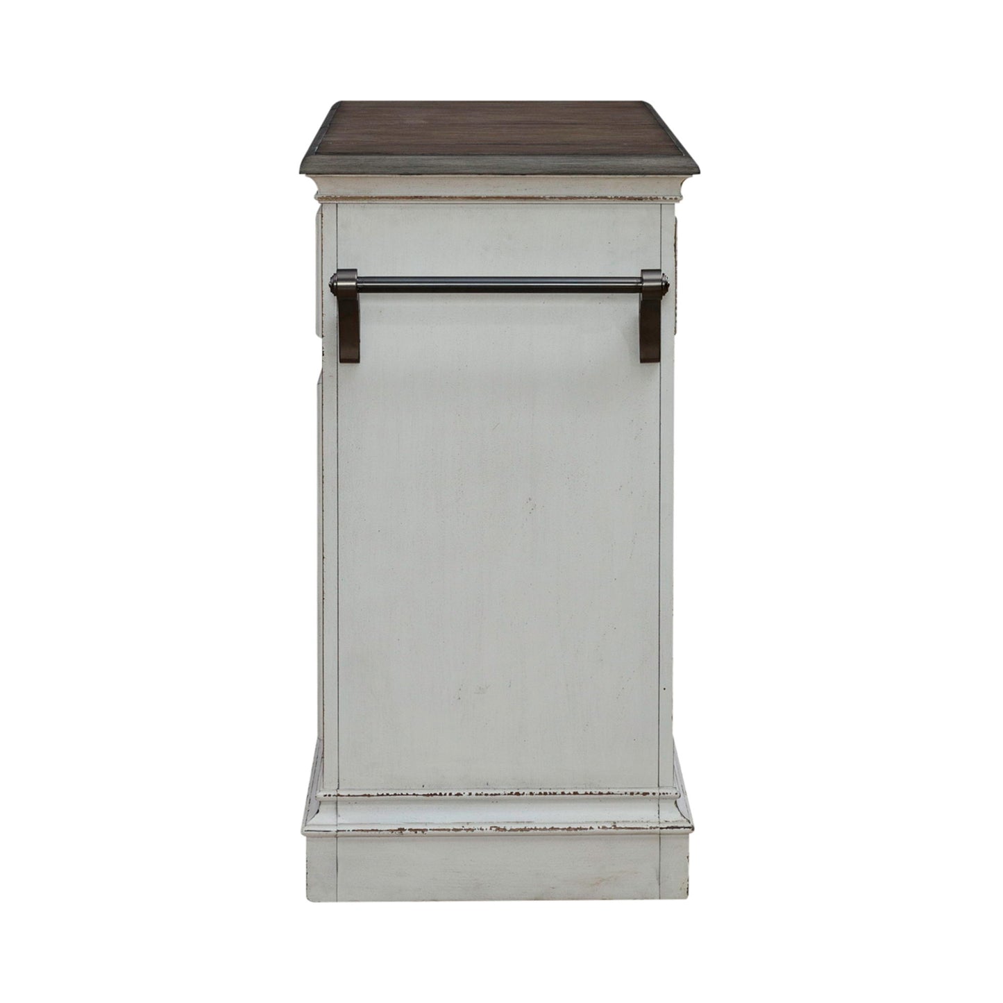 Magnolia Manor - Bar Cart - White - Hornell Furniture Outlet