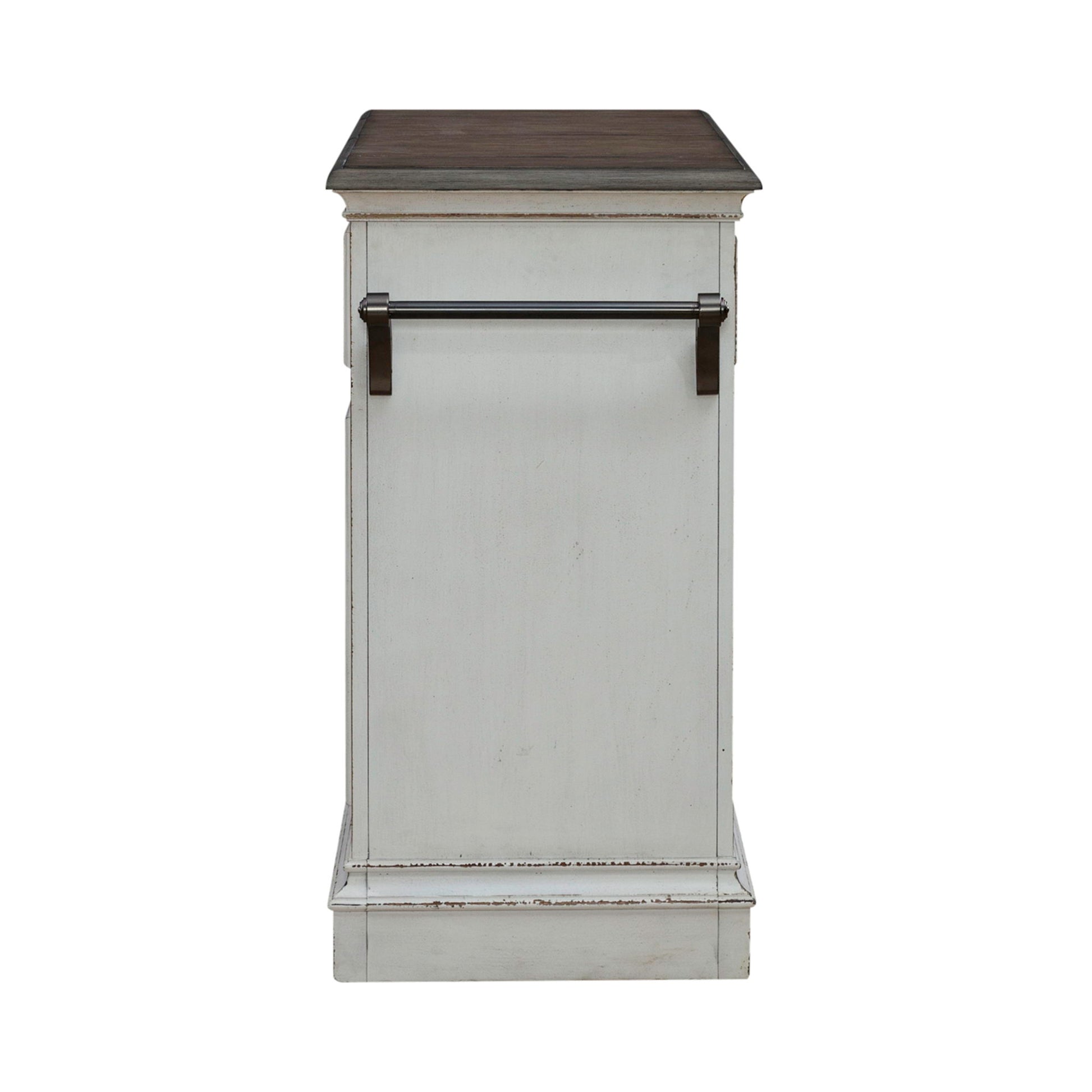 Magnolia Manor - Bar Cart - White - Hornell Furniture Outlet