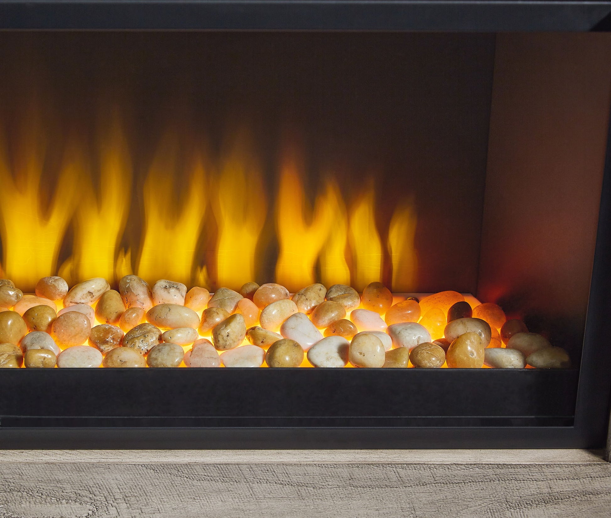 Entertainment Accessories - Black - Wide Fireplace Insert - Hornell Furniture Outlet