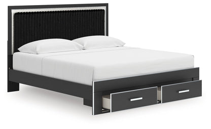 Zuraleus - Upholstered Panel Platform Storage Bed - Hornell Furniture Outlet
