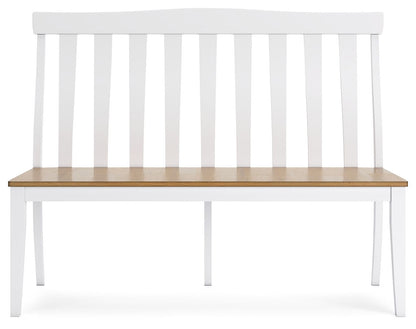 Ashbryn - White / Natural - Double Dining Chair - Hornell Furniture Outlet