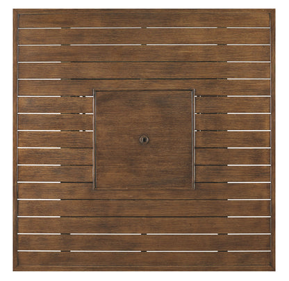 Paradise Trail - Medium Brown - Square Bar Table w/Fire Pit - Hornell Furniture Outlet