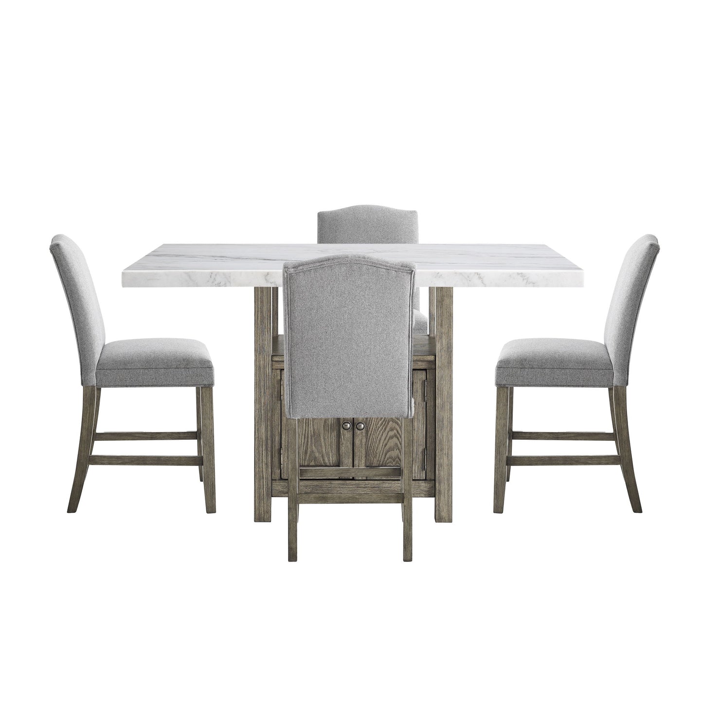 Grayson - Counter Height Set - Driftwood Base - Hornell Furniture Outlet