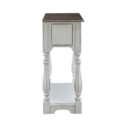 Magnolia Manor - Hall Console Bottom With Shelf For Display & Storage - White - Hornell Furniture Outlet