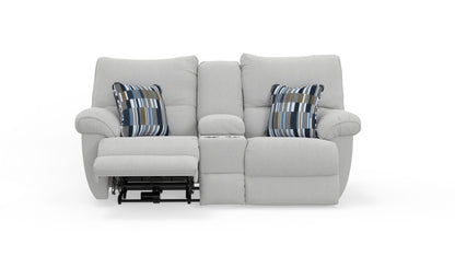 Lenny - Power Lay Flat Reclining Console Loveseat - Hornell Furniture Outlet