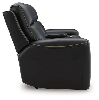 5Z - Comfort - Relaxation - Power Reclining Loveseat with Console / Adj Headrest - Hornell Furniture Outlet