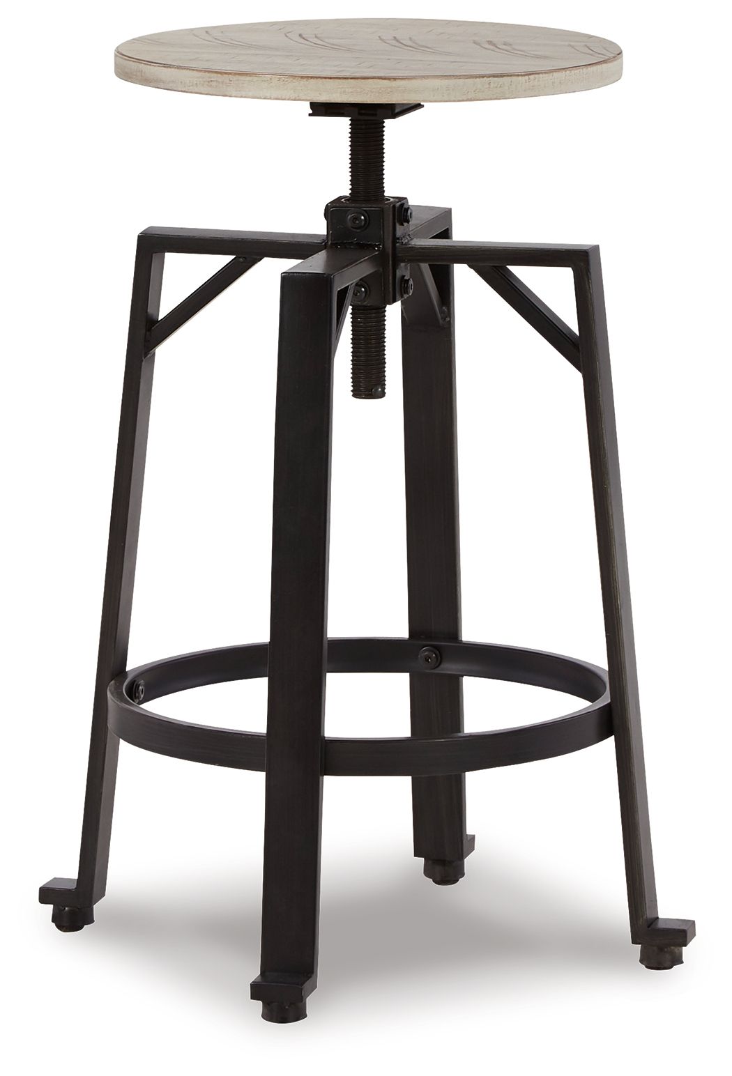 Karisslyn - Whitewash / Black - Swivel Stool (Set of 2) - Hornell Furniture Outlet